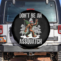 Funny Bigfoot Christmas Spare Tire Cover Do Not Be An Assquatch - Wonder Print Shop