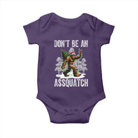 Funny Bigfoot Christmas Baby Onesie Do Not Be An Assquatch - Wonder Print Shop