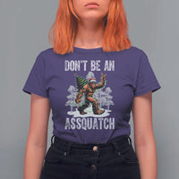 Funny Bigfoot Christmas T Shirt For Women Do Not Be An Assquatch - Wonder Print Shop