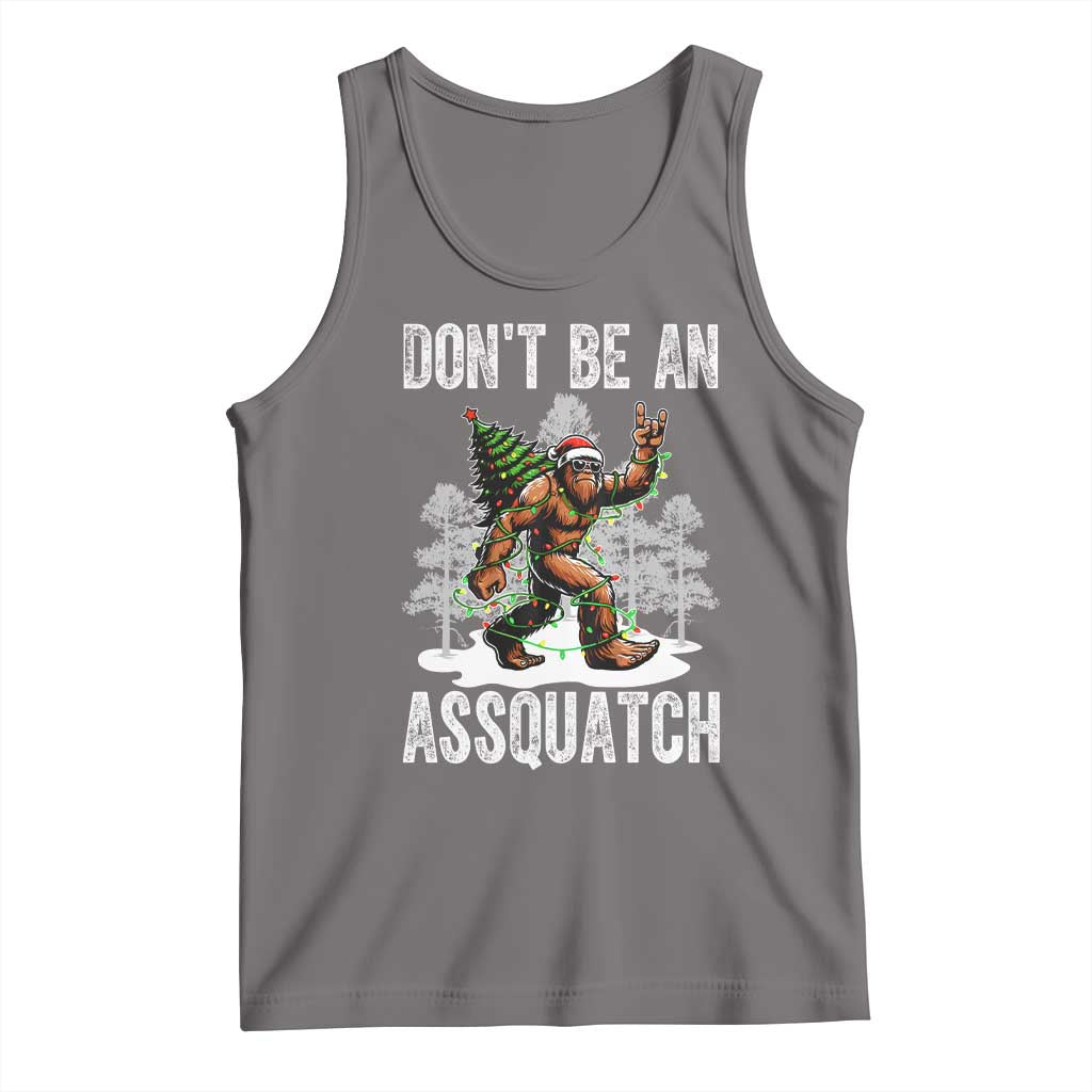Funny Bigfoot Christmas Tank Top Do Not Be An Assquatch - Wonder Print Shop