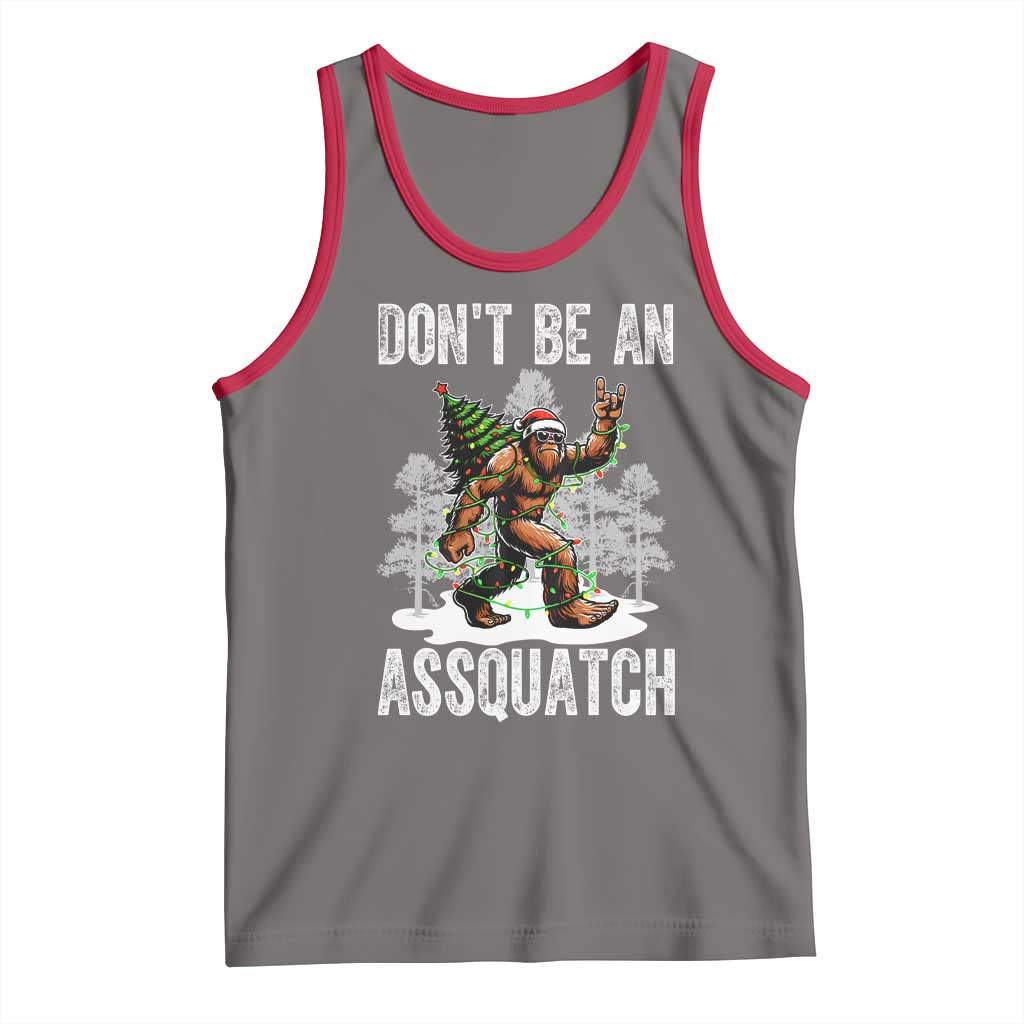 Funny Bigfoot Christmas Tank Top Do Not Be An Assquatch - Wonder Print Shop