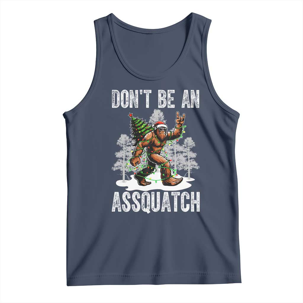 Funny Bigfoot Christmas Tank Top Do Not Be An Assquatch - Wonder Print Shop