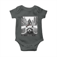 Funny Racoon With Bigfoot Selfie Christmas Baby Onesie - Wonder Print Shop