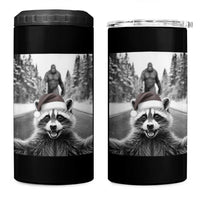 Funny Racoon With Bigfoot Selfie Christmas 4 in 1 Can Cooler Tumbler - Wonder Print Shop
