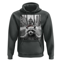 Funny Racoon With Bigfoot Selfie Christmas Hoodie - Wonder Print Shop
