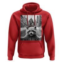 Funny Racoon With Bigfoot Selfie Christmas Hoodie - Wonder Print Shop