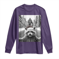 Funny Racoon With Bigfoot Selfie Christmas Long Sleeve Shirt - Wonder Print Shop