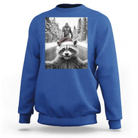 Funny Racoon With Bigfoot Selfie Christmas Sweatshirt - Wonder Print Shop
