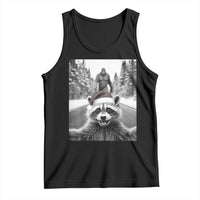 Funny Racoon With Bigfoot Selfie Christmas Tank Top - Wonder Print Shop