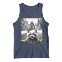 Funny Racoon With Bigfoot Selfie Christmas Tank Top - Wonder Print Shop