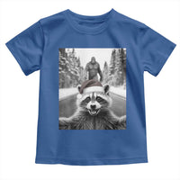 Funny Racoon With Bigfoot Selfie Christmas Toddler T Shirt - Wonder Print Shop