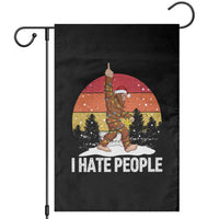 Funny Bigfoot Christmas Garden Flag I Hate People - Wonder Print Shop