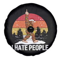 Funny Bigfoot Christmas Spare Tire Cover I Hate People - Wonder Print Shop