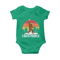 Funny Bigfoot Christmas Baby Onesie I Hate People - Wonder Print Shop