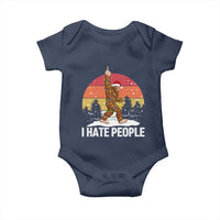 Funny Bigfoot Christmas Baby Onesie I Hate People - Wonder Print Shop
