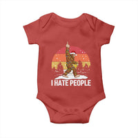 Funny Bigfoot Christmas Baby Onesie I Hate People - Wonder Print Shop