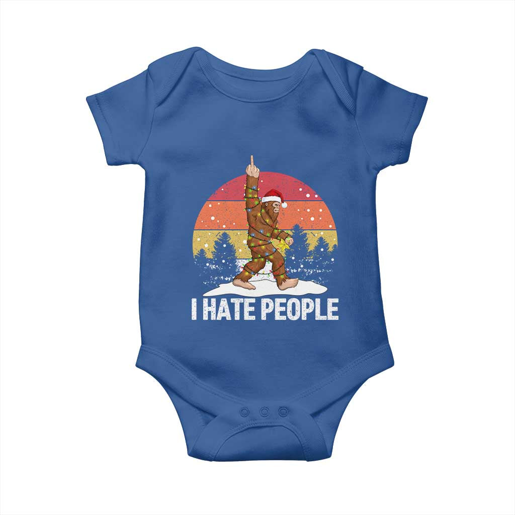 Funny Bigfoot Christmas Baby Onesie I Hate People - Wonder Print Shop