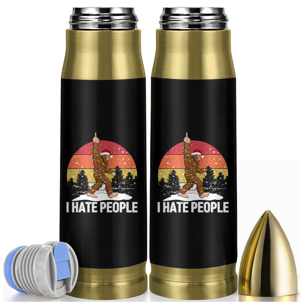 Funny Bigfoot Christmas Bullet Tumbler I Hate People - Wonder Print Shop