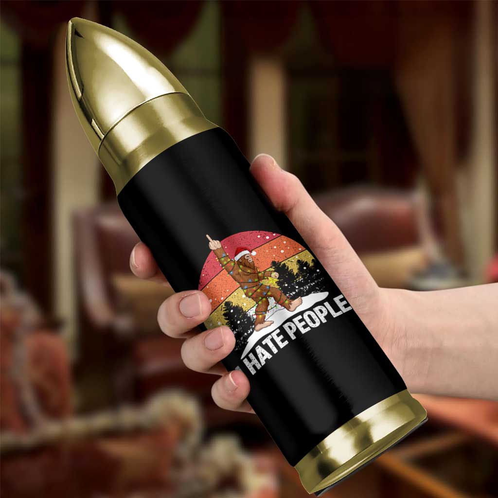 Funny Bigfoot Christmas Bullet Tumbler I Hate People - Wonder Print Shop