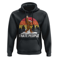 Funny Bigfoot Christmas Hoodie I Hate People - Wonder Print Shop