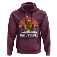 Funny Bigfoot Christmas Hoodie I Hate People - Wonder Print Shop