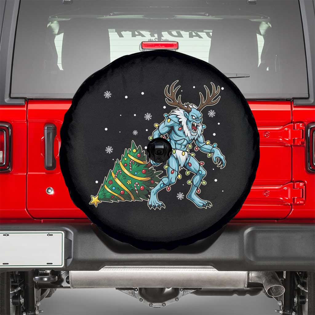 Wendigo Monster Spare Tire Cover Cryptid Mythical Christmas - Wonder Print Shop