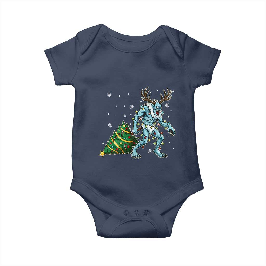 Wendigo Monster Baby Onesie Cryptid Mythical Christmas - Wonder Print Shop