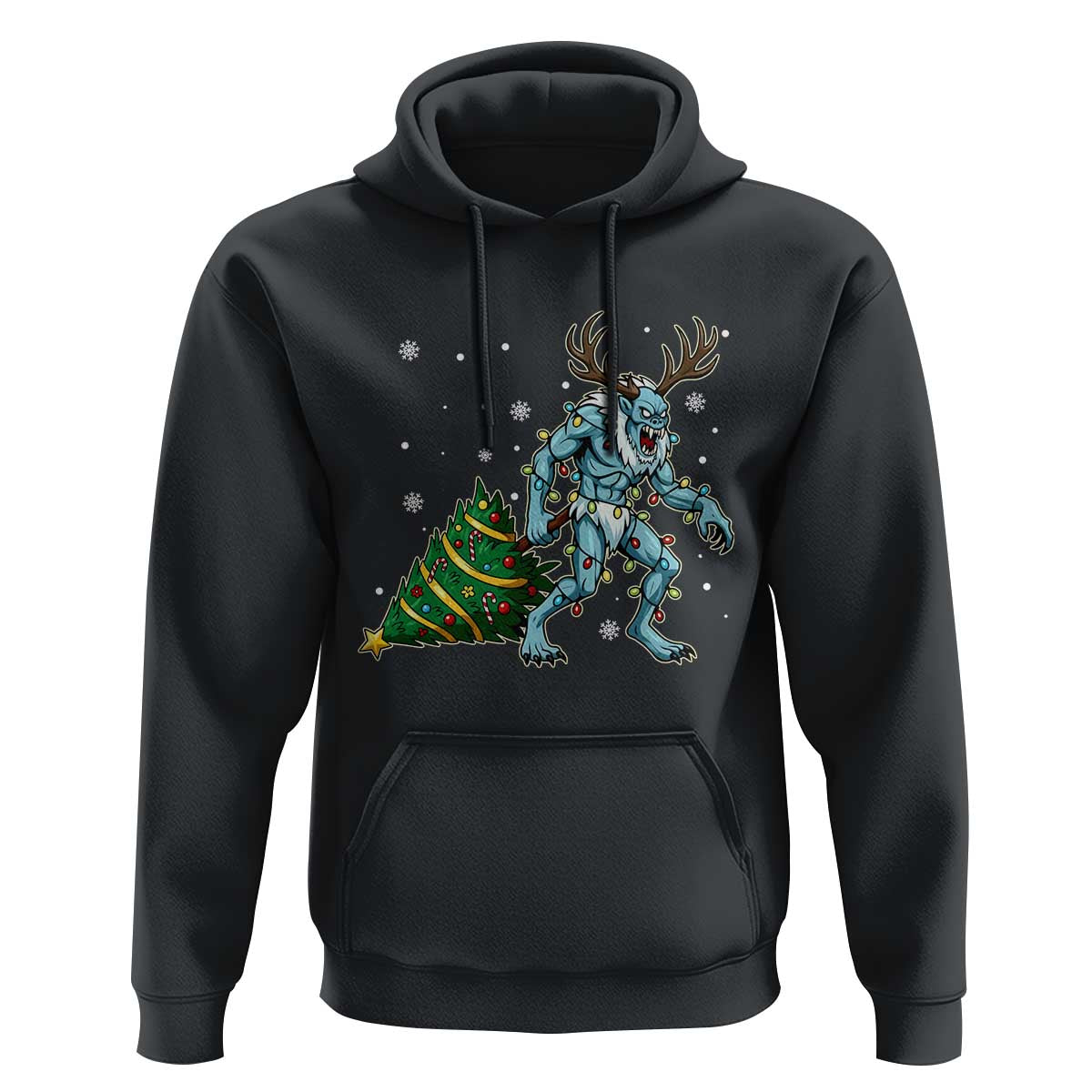 Wendigo Monster Hoodie Cryptid Mythical Christmas - Wonder Print Shop