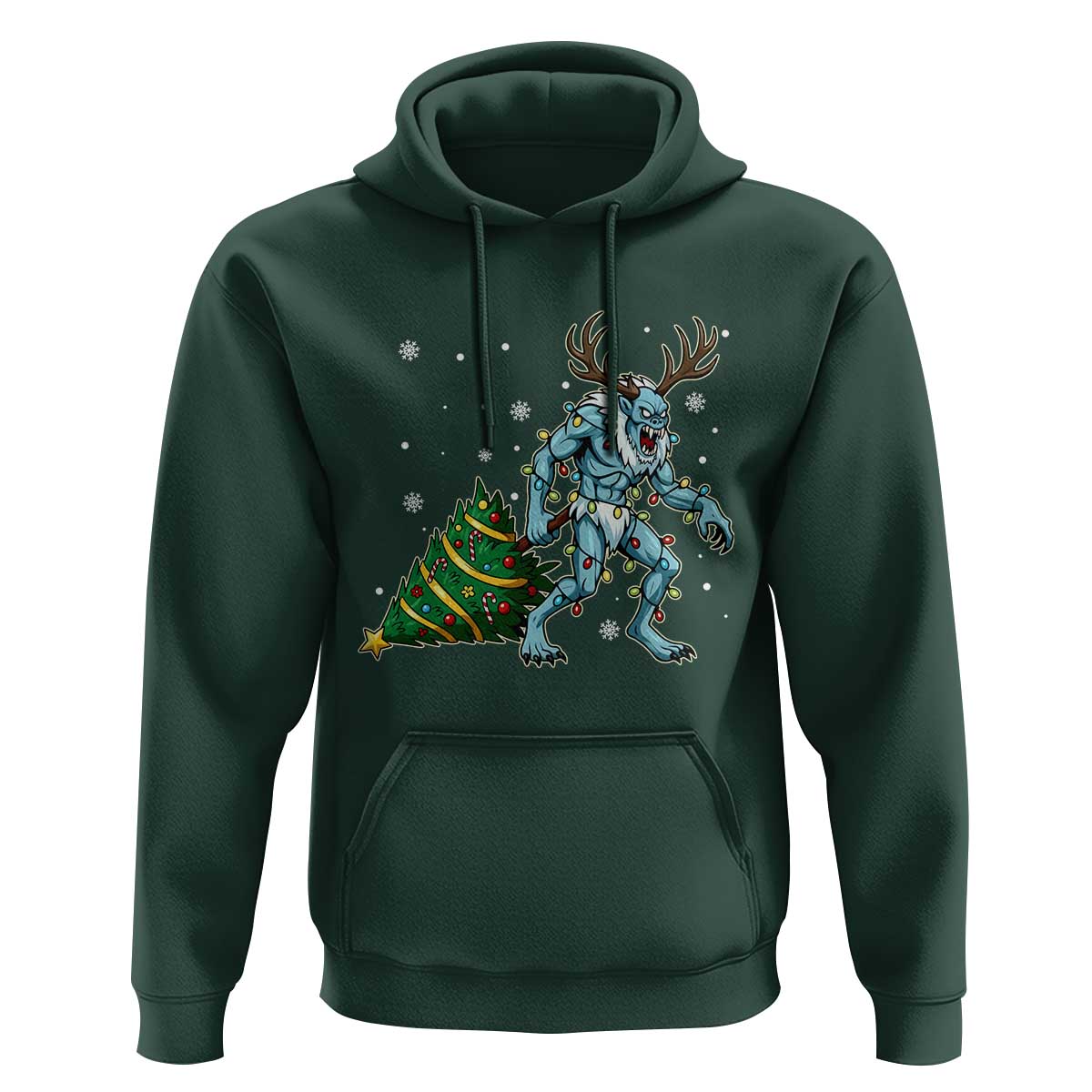 Wendigo Monster Hoodie Cryptid Mythical Christmas - Wonder Print Shop