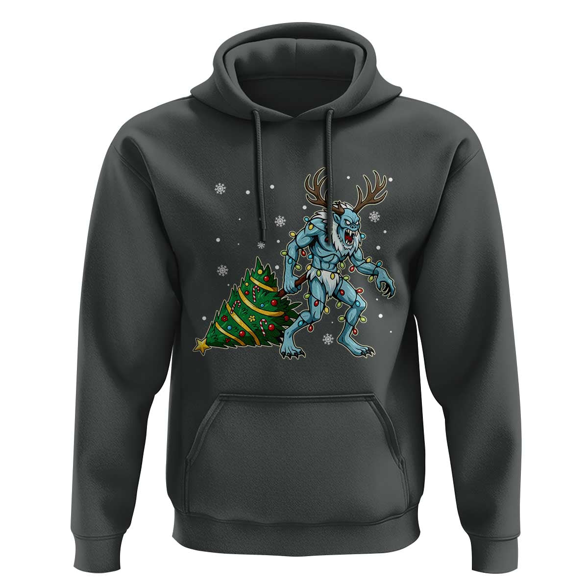 Wendigo Monster Hoodie Cryptid Mythical Christmas - Wonder Print Shop