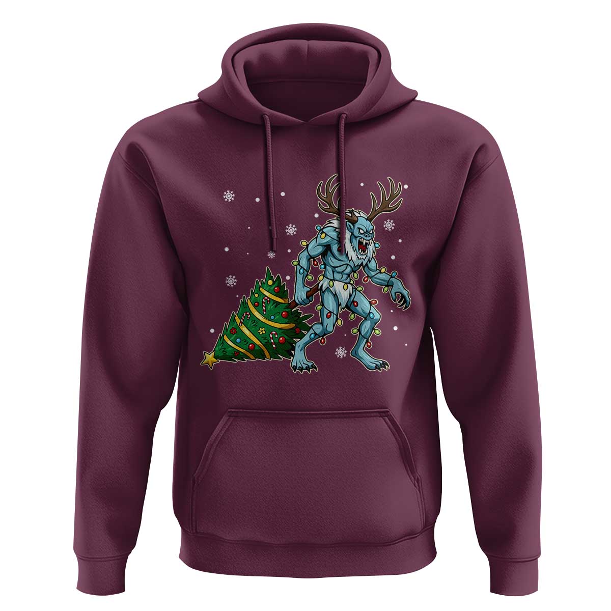 Wendigo Monster Hoodie Cryptid Mythical Christmas - Wonder Print Shop
