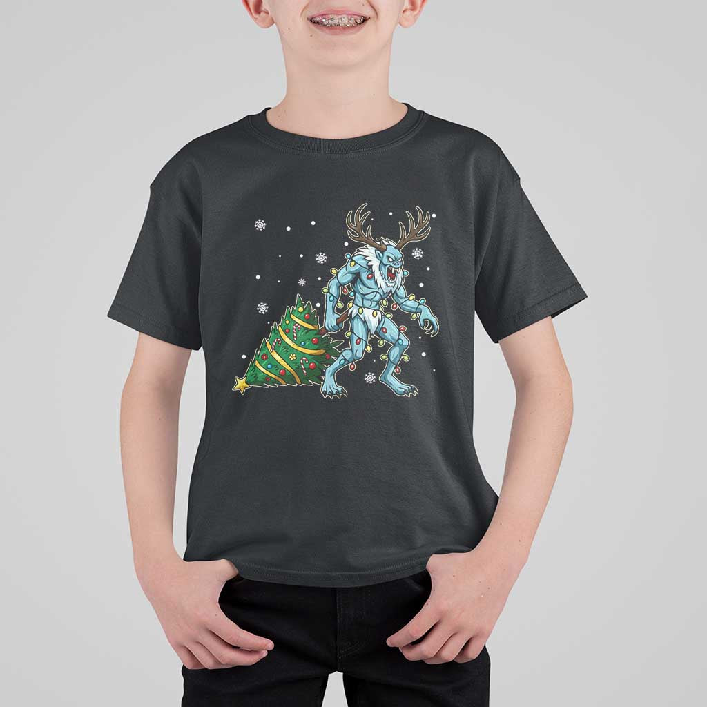 Wendigo Monster T Shirt For Kid Cryptid Mythical Christmas - Wonder Print Shop