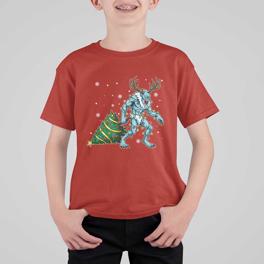Wendigo Monster T Shirt For Kid Cryptid Mythical Christmas - Wonder Print Shop
