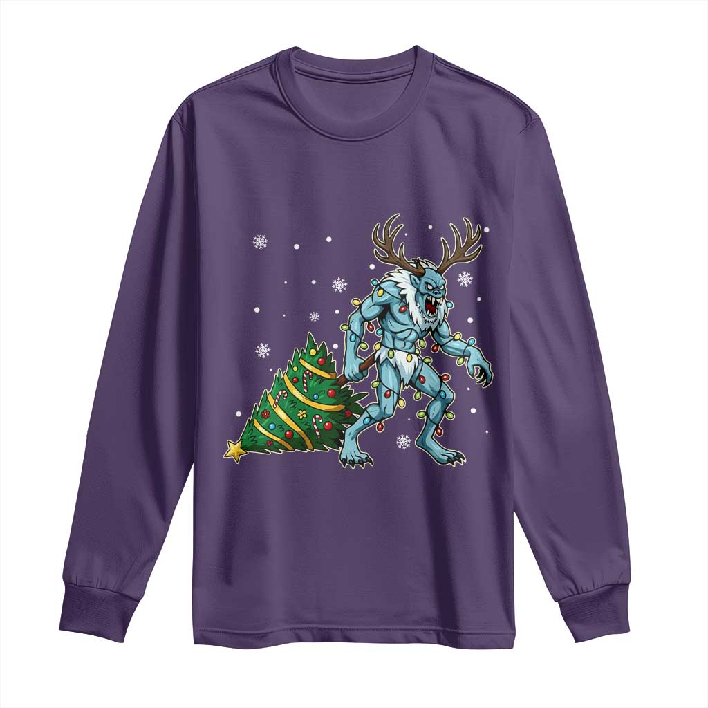 Wendigo Monster Long Sleeve Shirt Cryptid Mythical Christmas - Wonder Print Shop