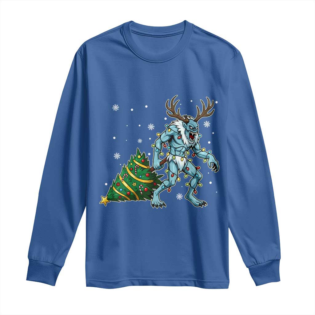 Wendigo Monster Long Sleeve Shirt Cryptid Mythical Christmas - Wonder Print Shop