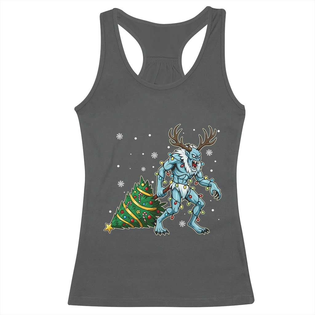 Wendigo Monster Racerback Tank Top Cryptid Mythical Christmas - Wonder Print Shop