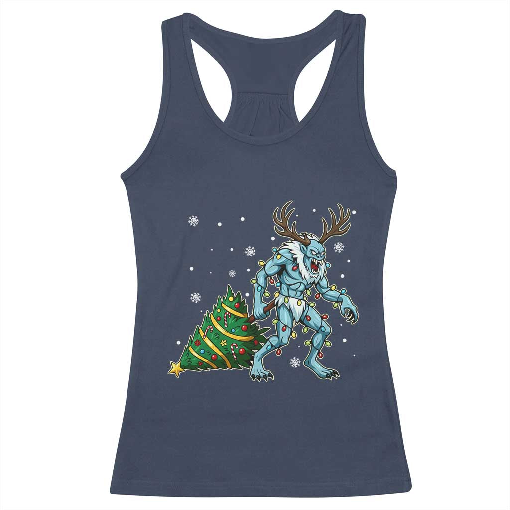 Wendigo Monster Racerback Tank Top Cryptid Mythical Christmas - Wonder Print Shop