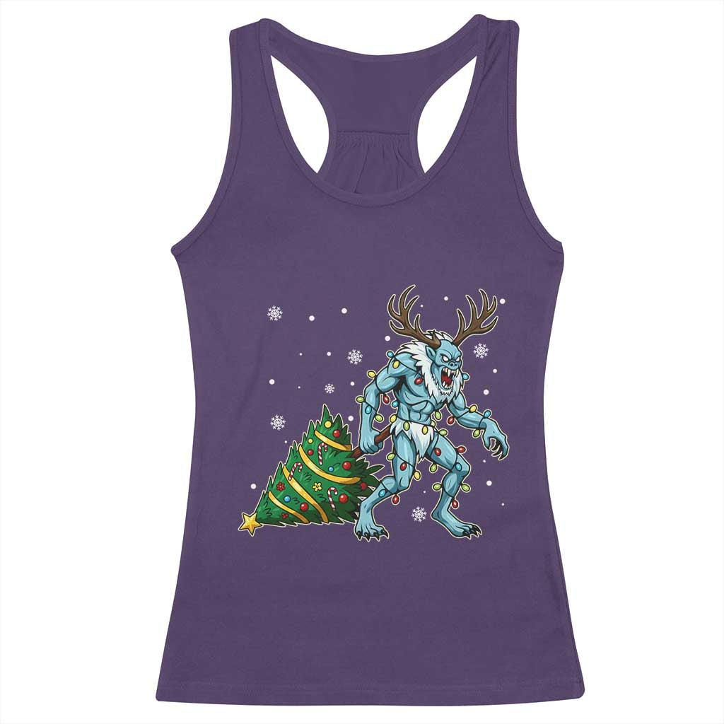 Wendigo Monster Racerback Tank Top Cryptid Mythical Christmas - Wonder Print Shop