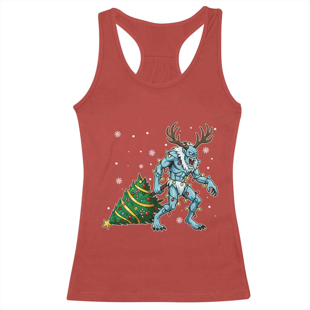 Wendigo Monster Racerback Tank Top Cryptid Mythical Christmas - Wonder Print Shop
