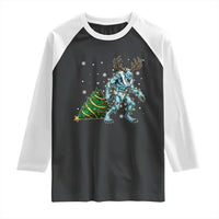 Wendigo Monster Raglan Shirt Cryptid Mythical Christmas - Wonder Print Shop