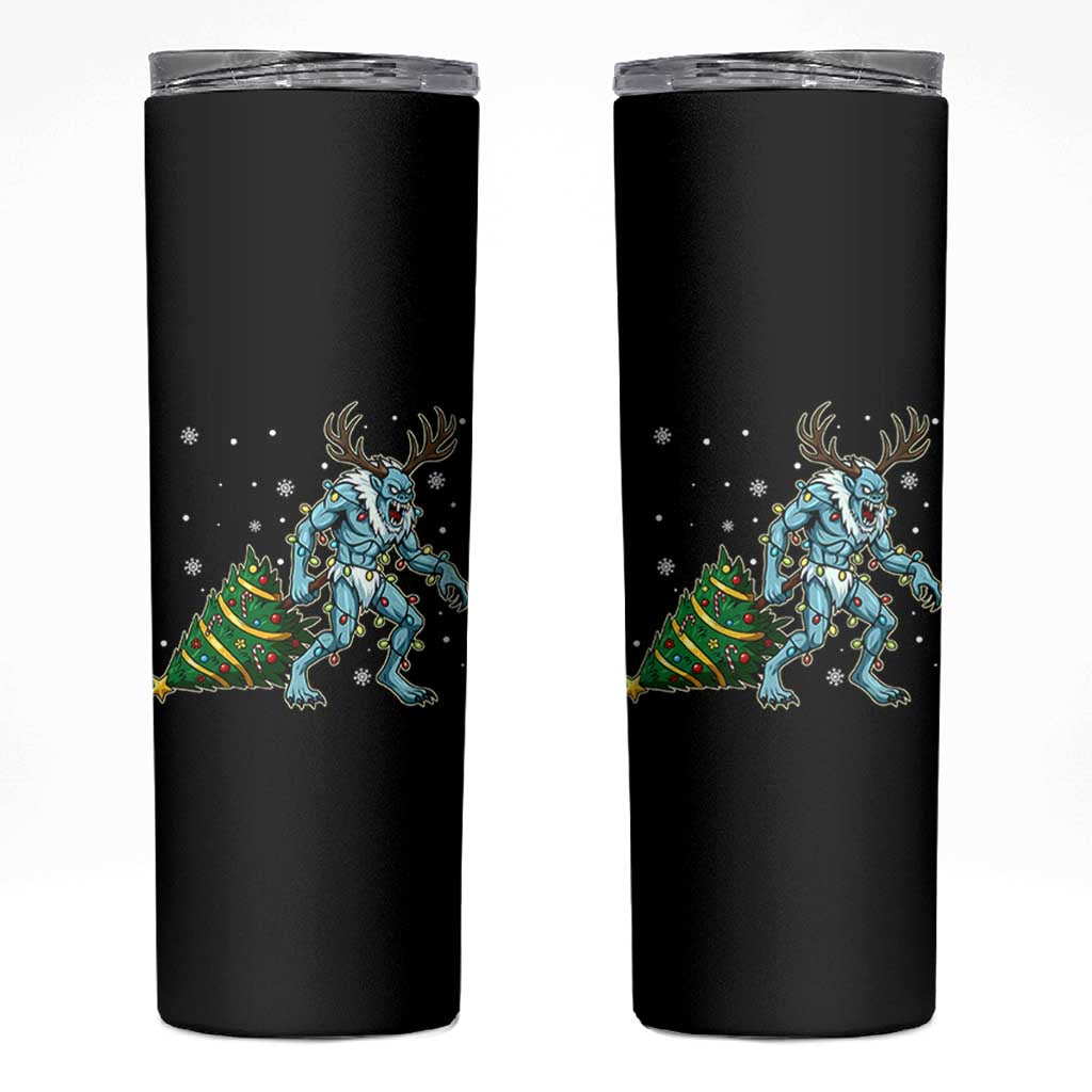 Wendigo Monster Skinny Tumbler Cryptid Mythical Christmas - Wonder Print Shop