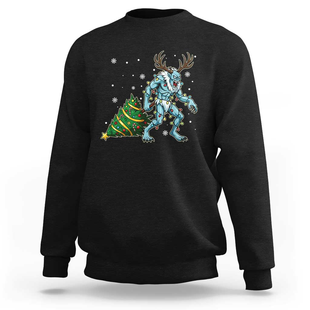 Wendigo Monster Sweatshirt Cryptid Mythical Christmas - Wonder Print Shop