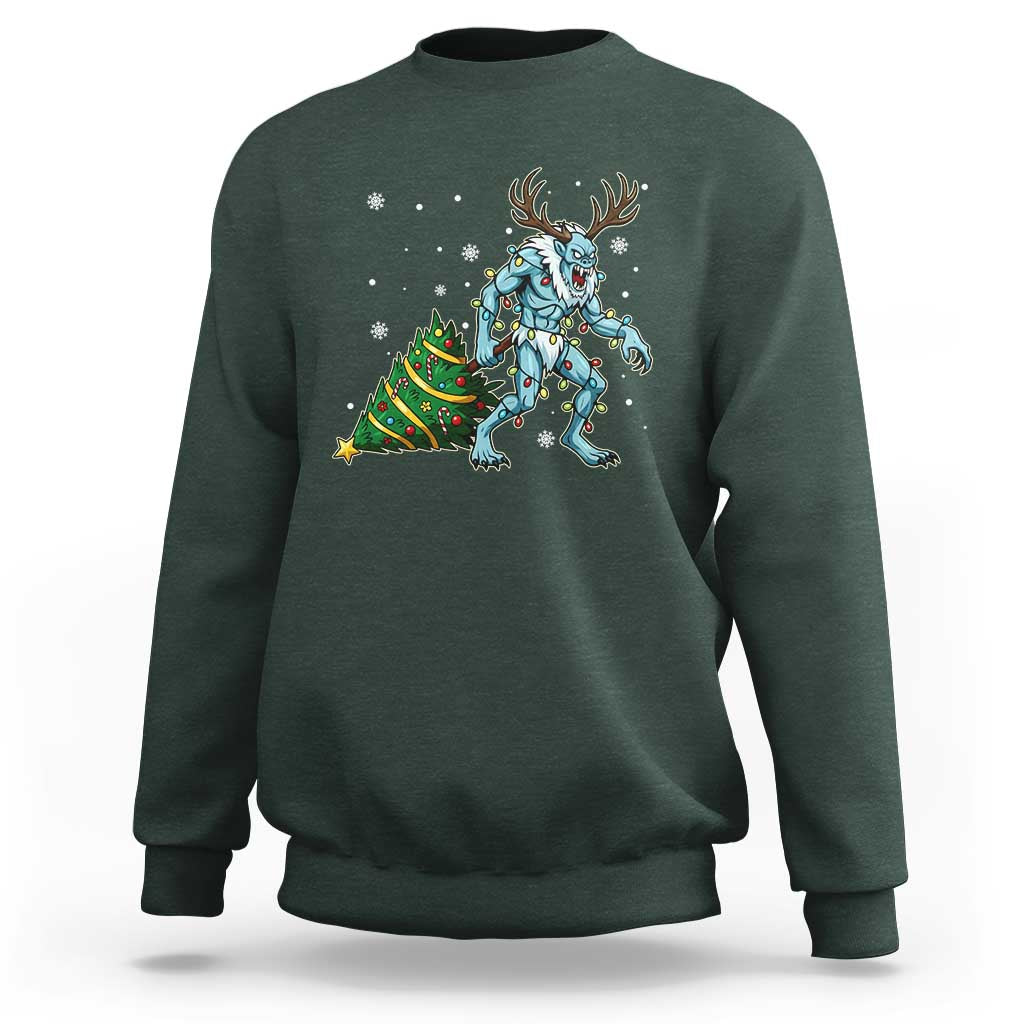 Wendigo Monster Sweatshirt Cryptid Mythical Christmas - Wonder Print Shop