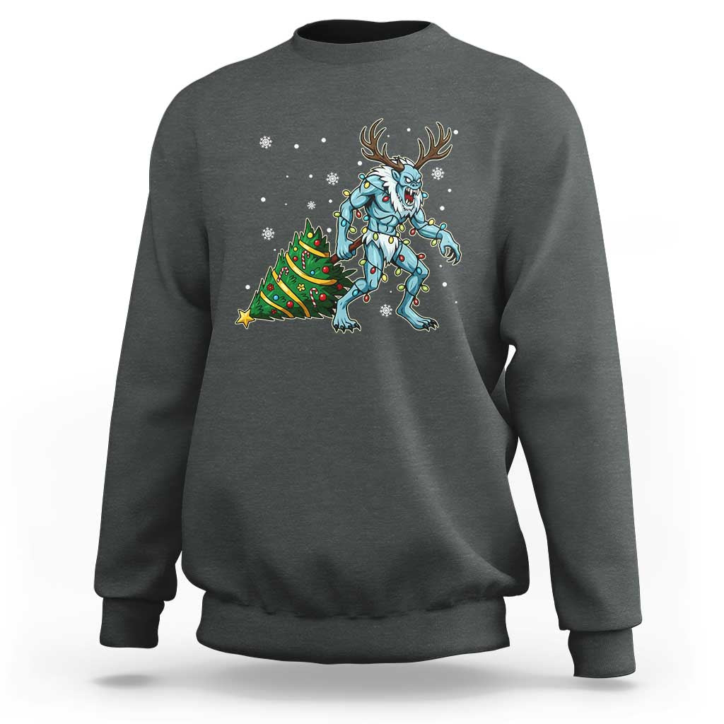 Wendigo Monster Sweatshirt Cryptid Mythical Christmas - Wonder Print Shop