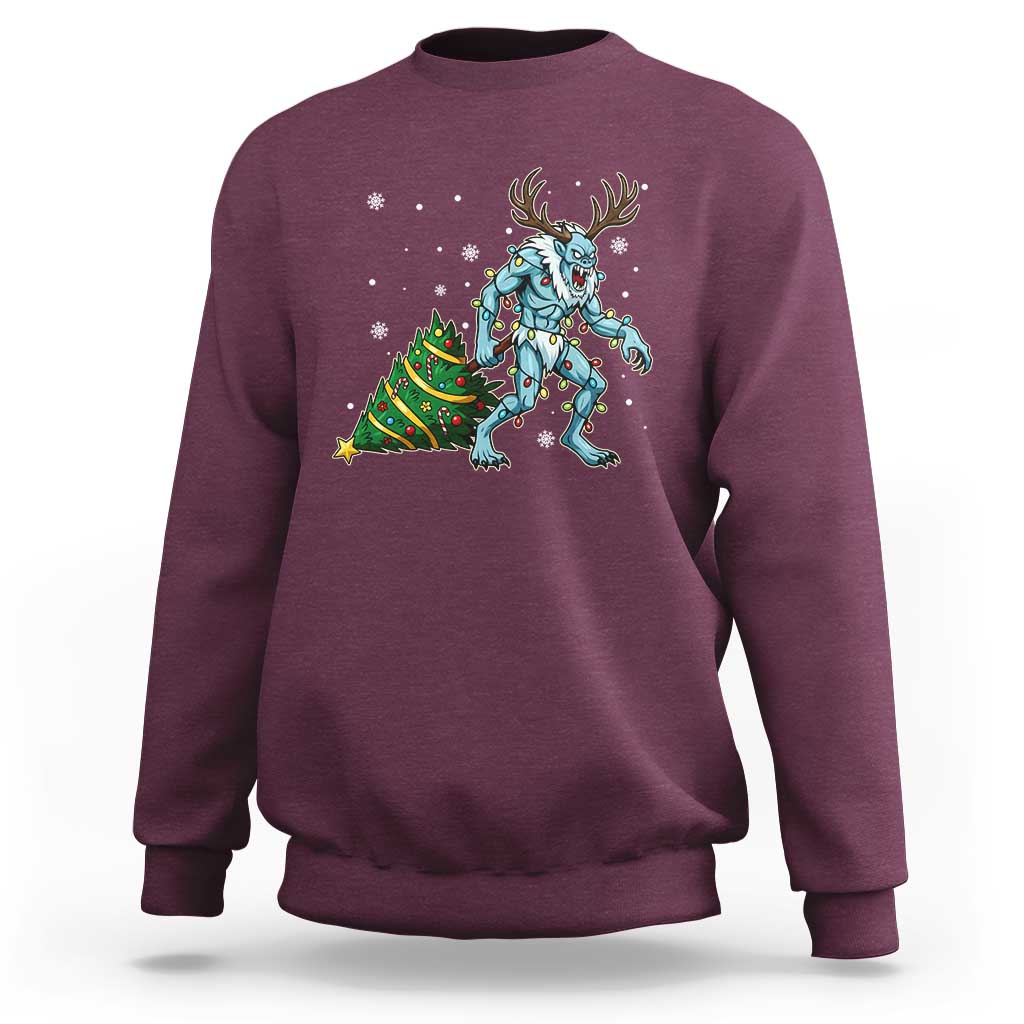 Wendigo Monster Sweatshirt Cryptid Mythical Christmas - Wonder Print Shop