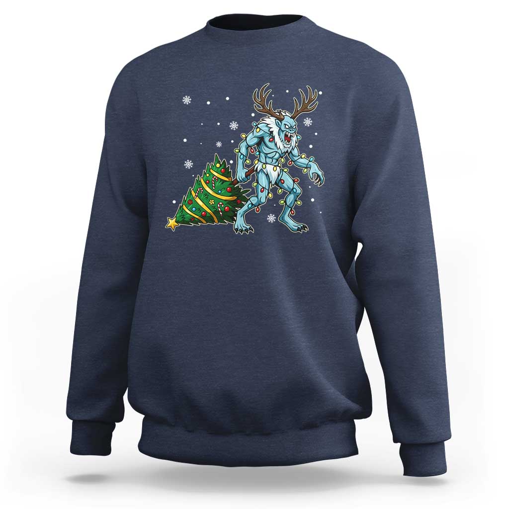 Wendigo Monster Sweatshirt Cryptid Mythical Christmas - Wonder Print Shop