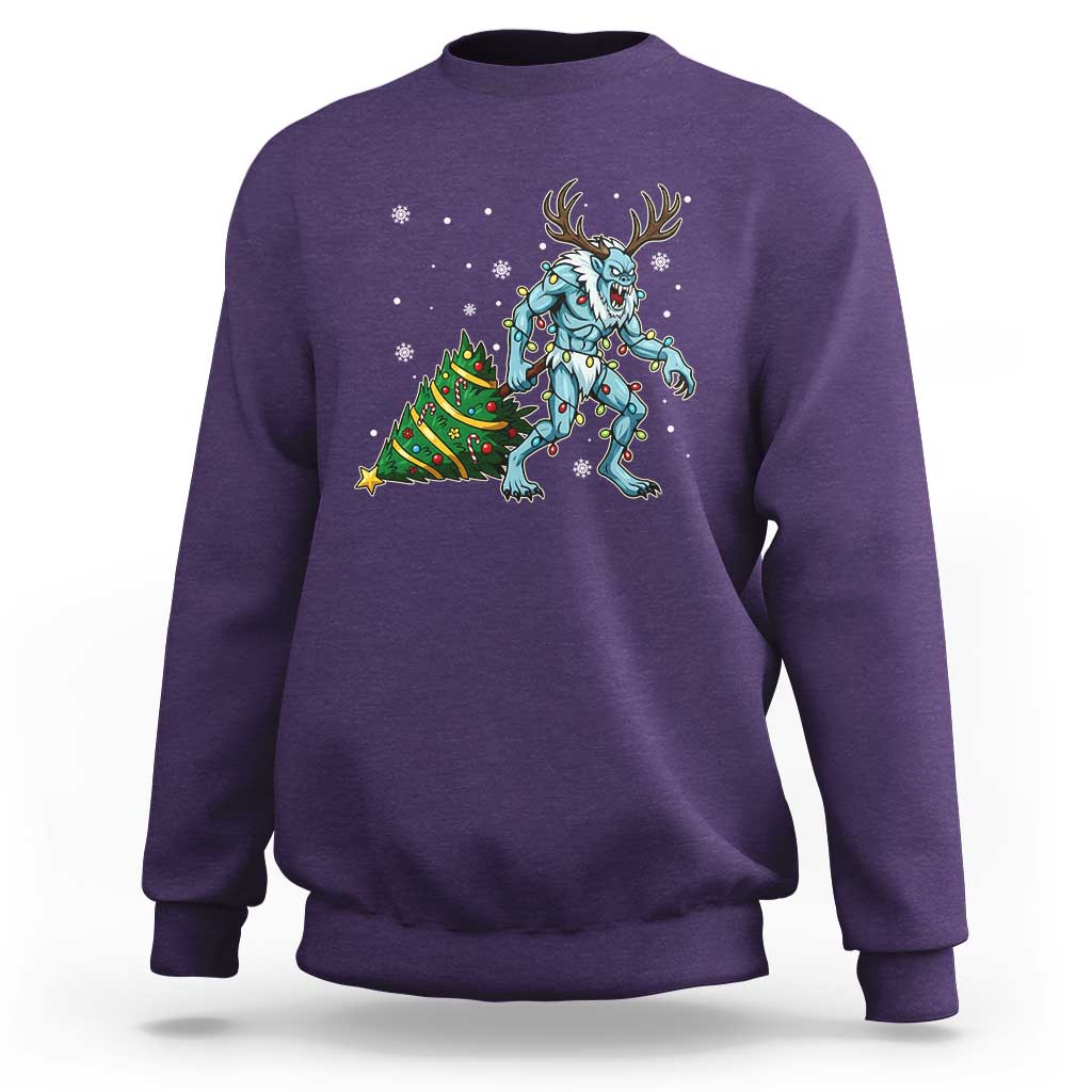 Wendigo Monster Sweatshirt Cryptid Mythical Christmas - Wonder Print Shop