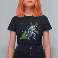 Wendigo Monster T Shirt For Women Cryptid Mythical Christmas - Wonder Print Shop