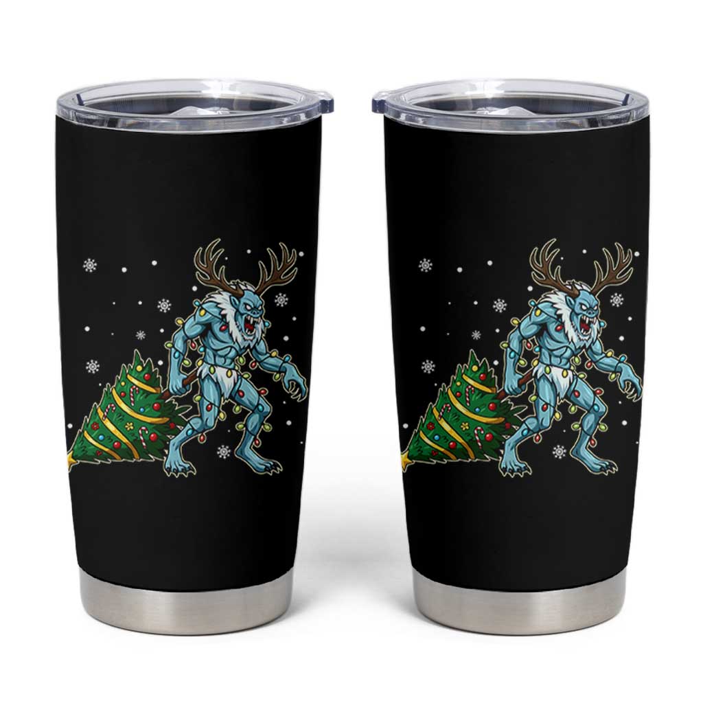Wendigo Monster Tumbler Cup Cryptid Mythical Christmas - Wonder Print Shop
