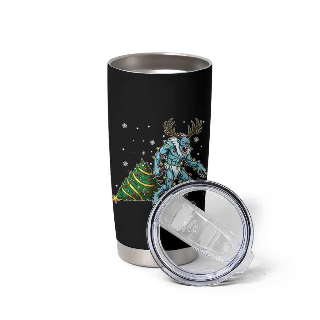 Wendigo Monster Tumbler Cup Cryptid Mythical Christmas - Wonder Print Shop